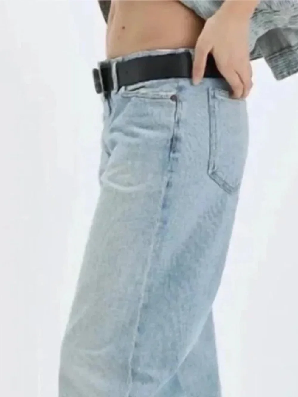 NEW $268 AGOLDE LEX LOW SLUNG BAGGY JEANS IN LIGHT BLUE #2 SIZE 27 - Picture 2 of 16
